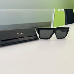 Celine Chunky Rectangle Acetate Sunglasses Purchased at Neiman Marcus 9/2022